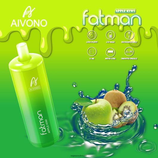 Vape Uae - كيوي تفاح Aivono FATMAN 6800 RR4PBP31