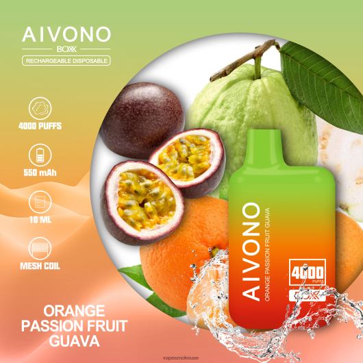 Vape Abu Dhabi - جوافة برتقال باشن فروت Aivono AIM BOXX 4000 RR4PBP212
