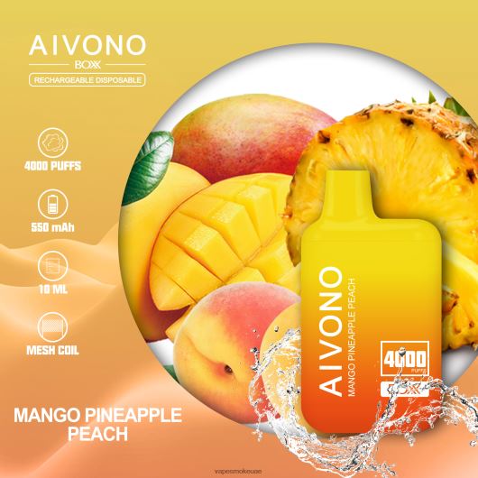 Vape Smoke - مانجو اناناس خوخ Aivono AIM BOXX 4000 RR4PBP219
