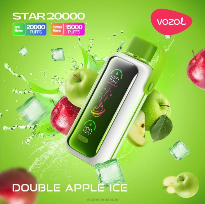 Vape Smoke - ثلج تفاح مزدوج VOZOL STAR 20000 DPLJ7