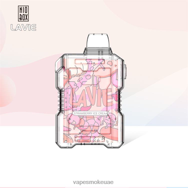 Vape Uae - آيس كريم الفراولة 8T666196 LAVIE NIO BOX 9000 نفث