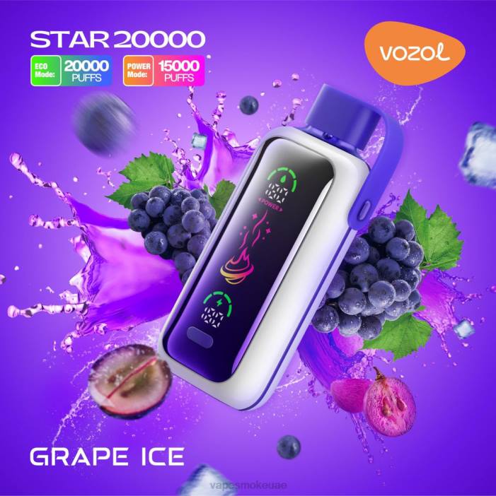 Vape Uae - جليد العنب VOZOL STAR 20000 DPLJ9