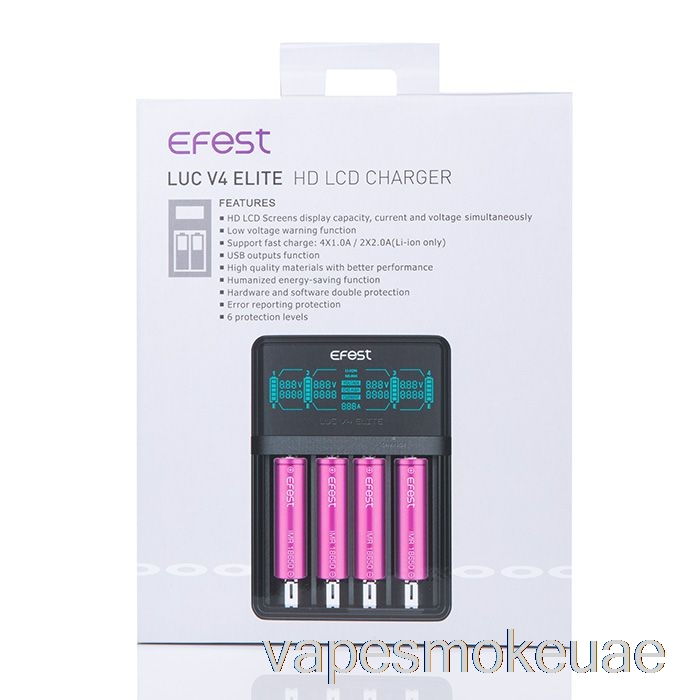 Vape Uae Efest Luc V4 Elite شاحن LCD عالي الدقة