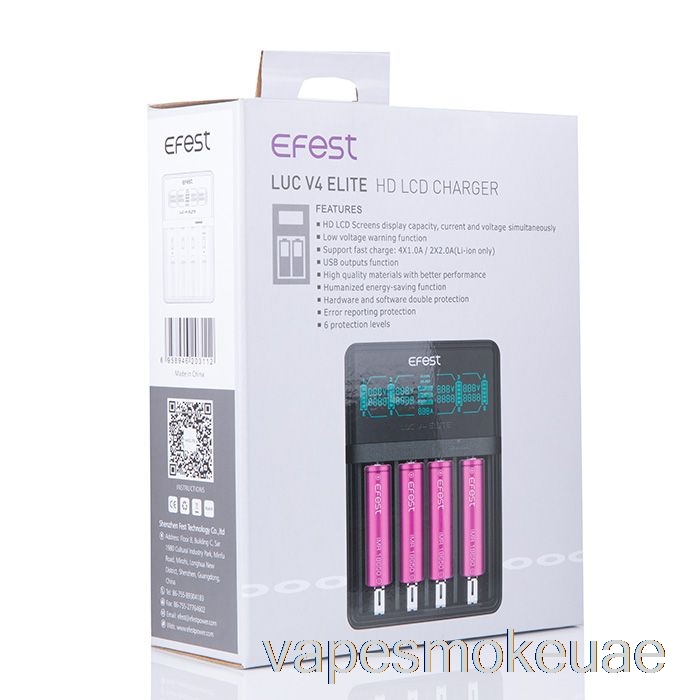 Vape Uae Efest Luc V4 Elite شاحن LCD عالي الدقة