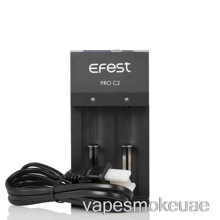 Vape Uae Efest Pro C2 شاحن البطارية الذكي ذو 2 خليج