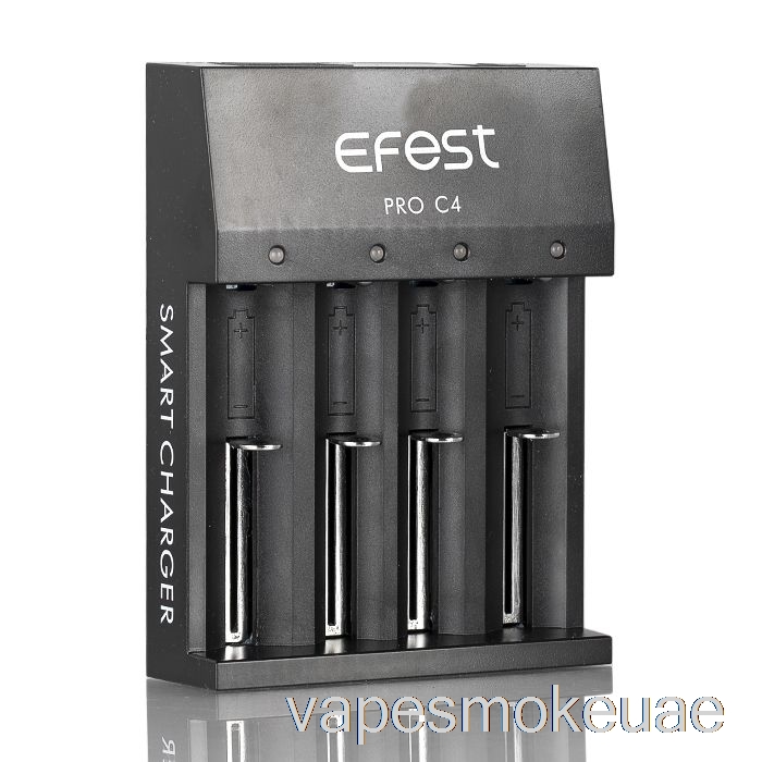 Vape Uae Efest Pro C4 شاحن البطارية الذكي ذو 4 فتحات