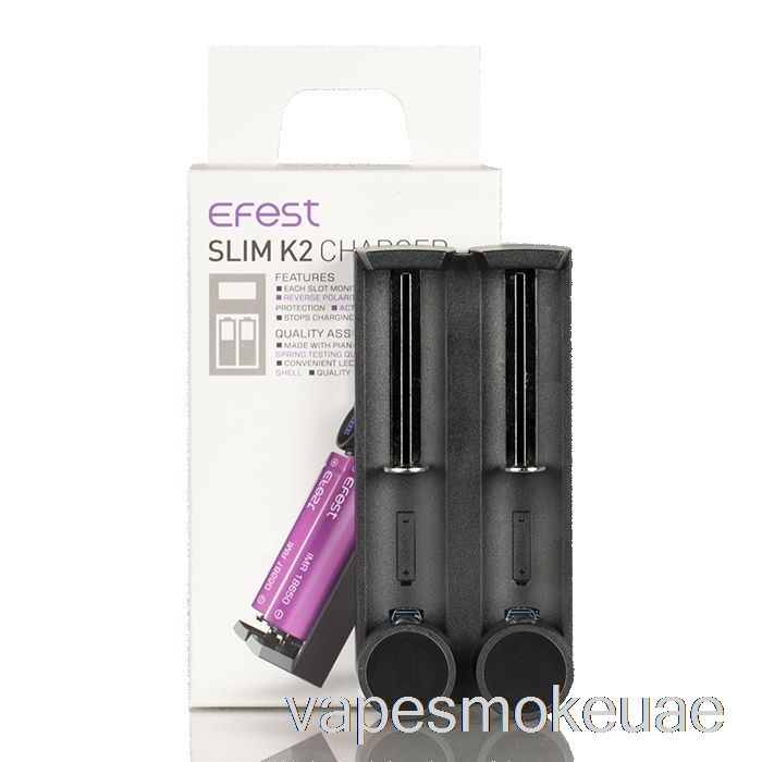 شاحن بطارية Vape Uae Efest Slim K2 ثنائي الفتحة