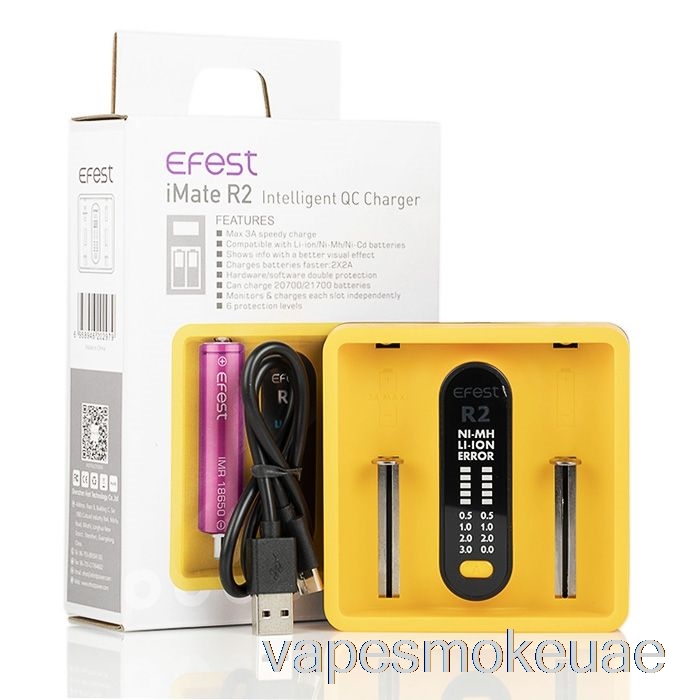 Vape Uae Efest Imate R2 شاحن ذكي لمراقبة الجودة