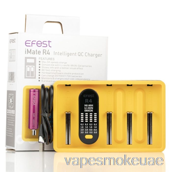 Vape Uae Efest Imate R4 شاحن ذكي لمراقبة الجودة