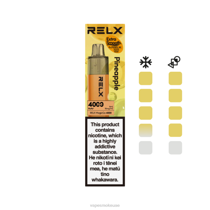 Vape Uae - RELX MagicGo 4000 سيجارة يمكن التخلص منها أناناس 6Z661