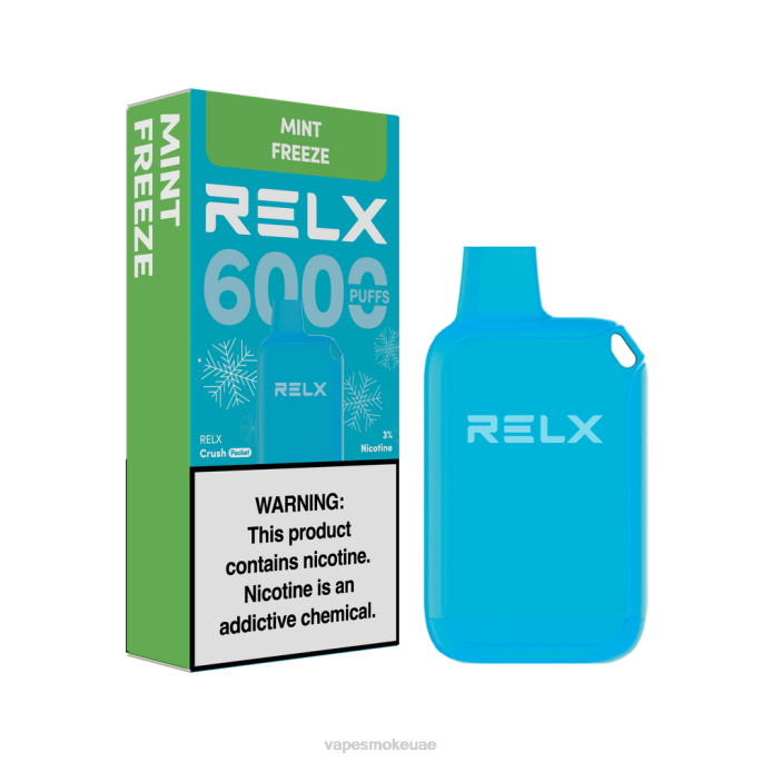 Vape Smoke - RELX Crush Pocket 6000 الجليدية تجميد النعناع 6Z6612